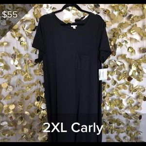 NWT Lularoe solid black Carly dress